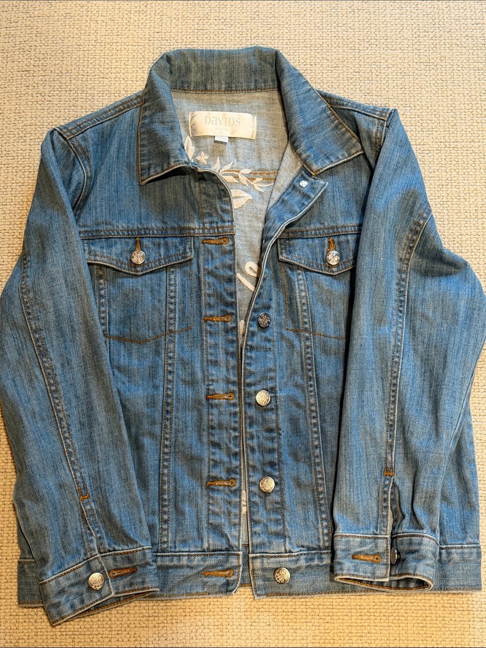 David's Bridal Light Blue Denim Jacket - Women's Jean Trucker